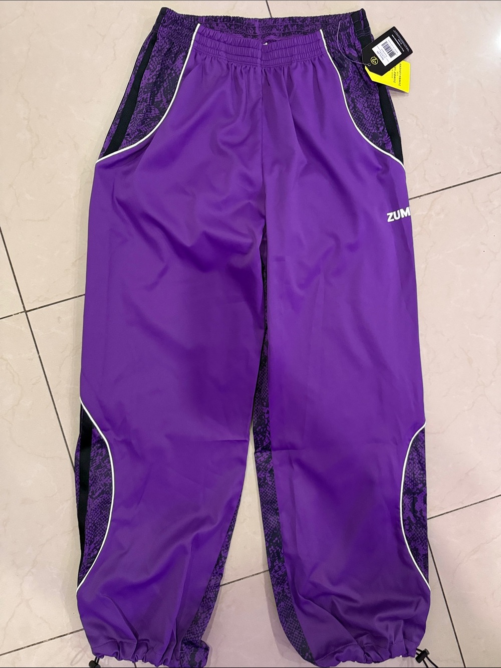 ZUMBA Rock ‘n’ Roll Curvy Track Pants Purple SIZE SMALL